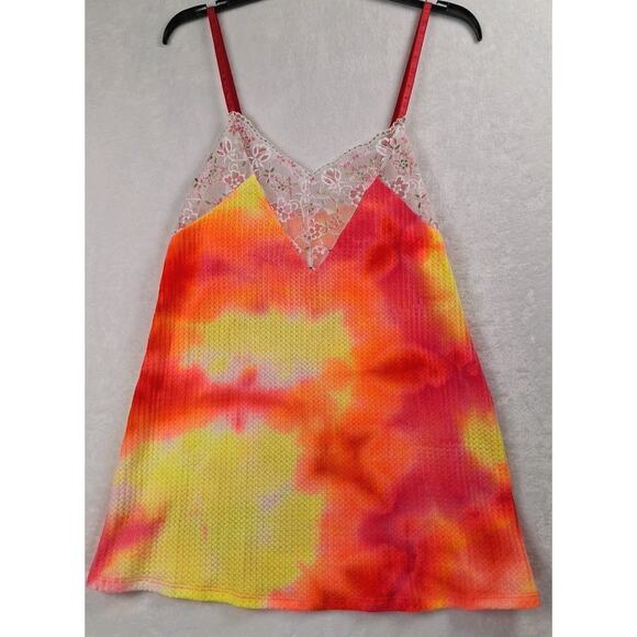 Blumin Apparel Womens XL Lace Trim Spaghetti Strap Colorful - Picture 2 of 9